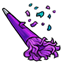 Purple Confetti Horn