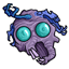 Lilac Rubber Monster Mask