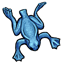 Blue Plastic Jumping Frog