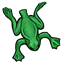 Green Plastic Jumping Frog