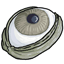 Single Khaki Rubber Cyclopean Eye