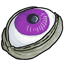 Single Violet Rubber Cyclopean Eye