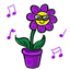 Purple Dancing Flower