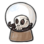 Cutesy Skull Snow Globe