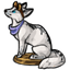 Dapper White Fox Figurine
