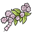 Small Strand of Pink Flowers Barrette