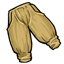 Tan Mid-Length Balloon Pants