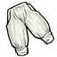 White Mid-Length Balloon Pants