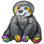 Oversized Spectrum Sloth Doll