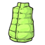 Lime Puffy Winter Vest