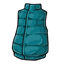 Teal Puffy Winter Vest