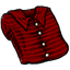 Red Striped Button Sweater
