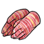 Pink Striped Gloves