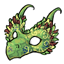 Green Wreathed Red Rreign Mask