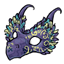 Purple Wreathed Red Rreign Mask